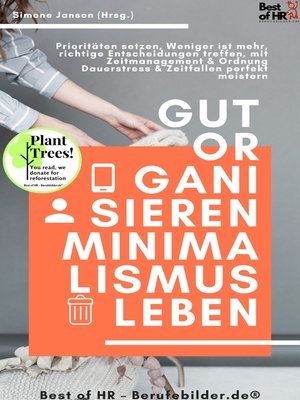 cover image of Gut organisieren Minimalismus leben